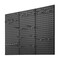 Black Metal Pegboard Panels with Volcanic Holes, 132 lbs Load